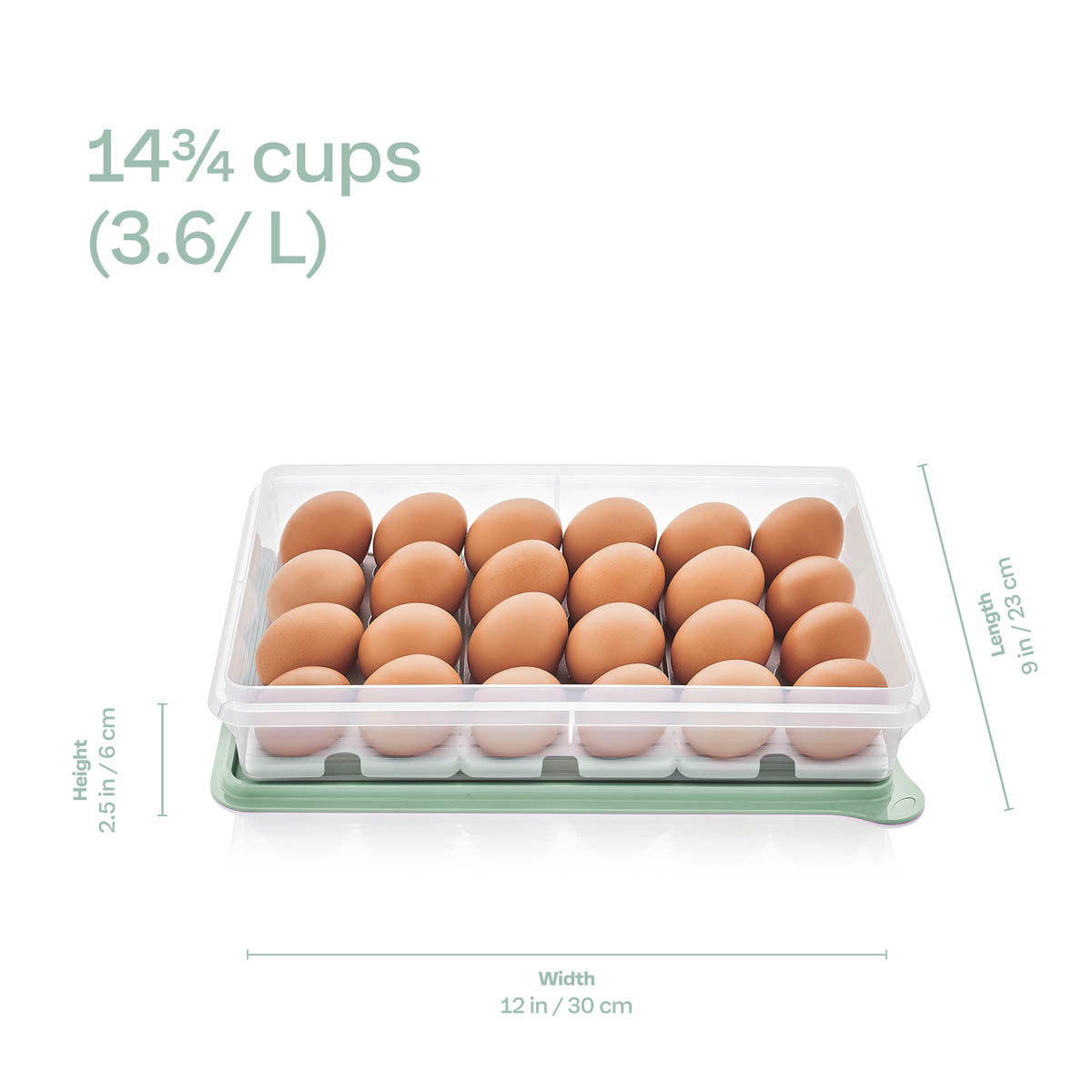 Tupperware® Snack-Stor® Large Storage Container with 3 Egg Tray Inserts - Image 4