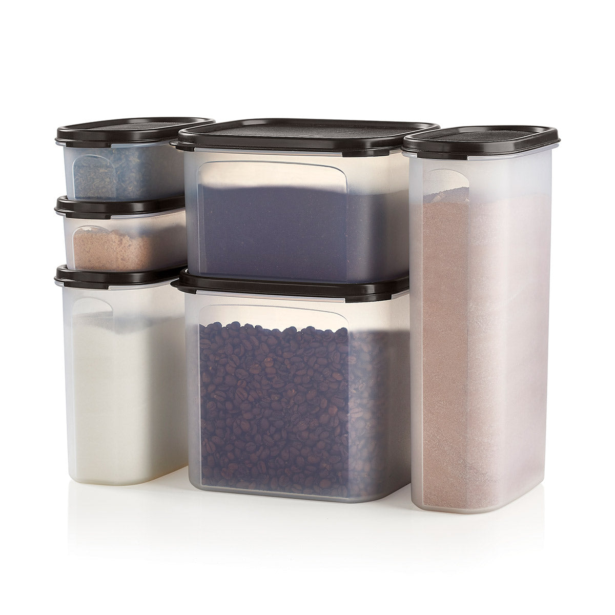Tupperware? Modular Mates? Food Storage Containers | Stackable Pantry | 6-Piece Set with Lids