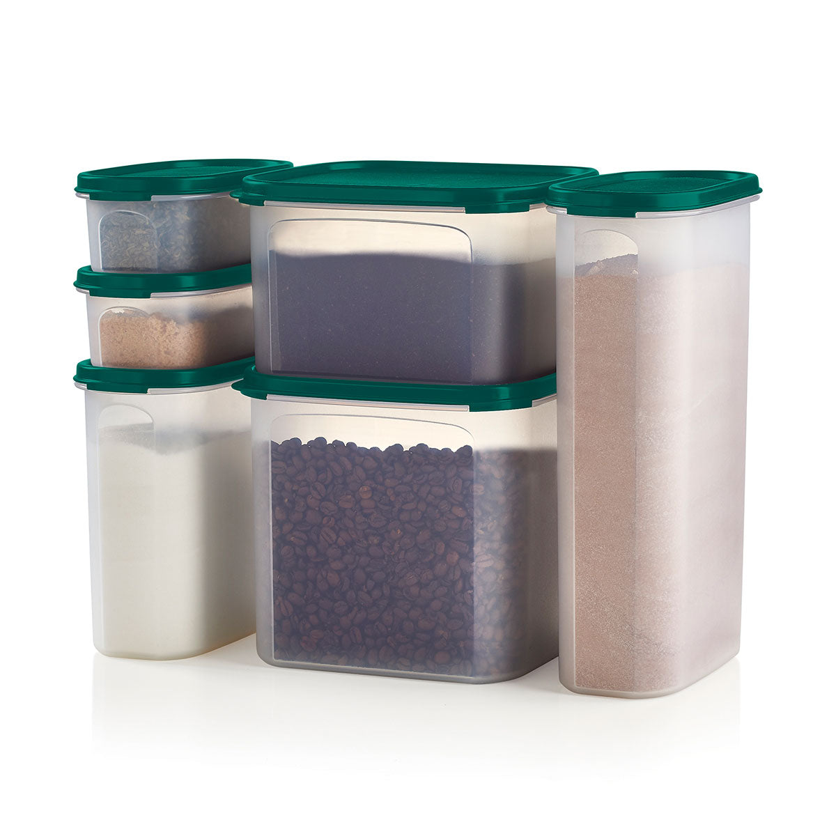 Tupperware? Modular Mates? Food Storage Containers | Stackable Pantry | 6-Piece Set with Lids - Image 2