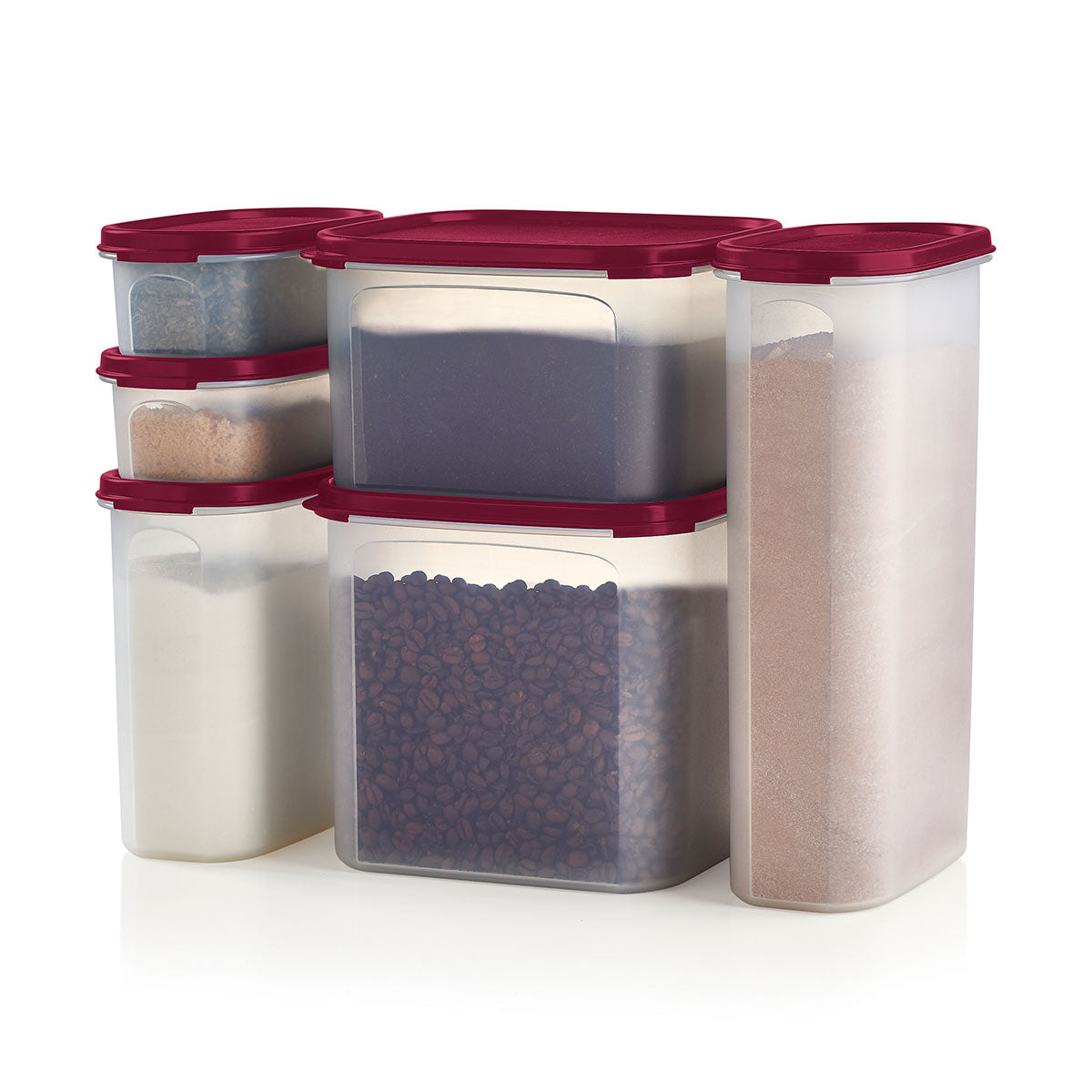 Tupperware? Modular Mates? Food Storage Containers | Stackable Pantry | 6-Piece Set with Lids - Image 3