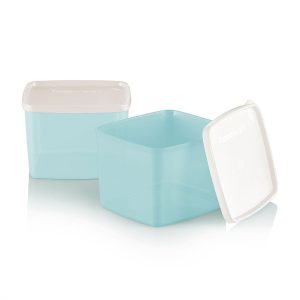 Tupperware? Square Round Medium Containers | Set of Two | 3.5 Cups / 800 mL