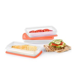 Tupperware? Snack-Stor? Slim Airtight Food Storage Containers (Set of 3)