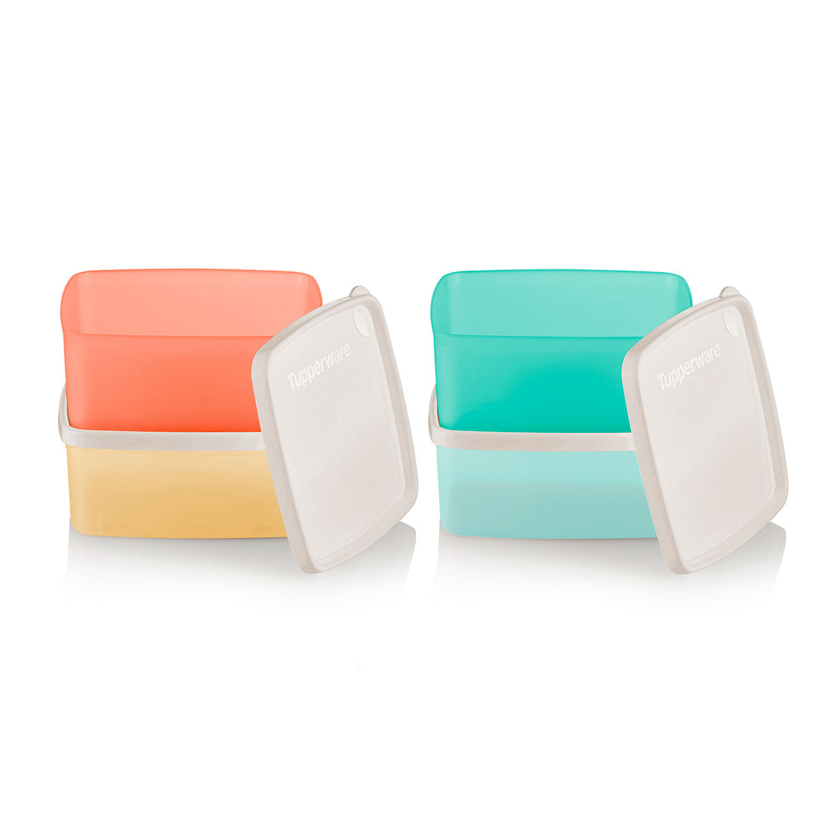 Tupperware? Square Round Small Containers | 16 Ounce | Set of Four